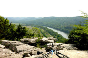 View of the White River from the Syllamo Mountain Bike Trail White River Bluff Loop