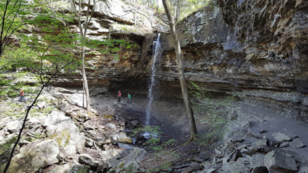 Hiking Longpool Falls near Big Piney Creek, AR