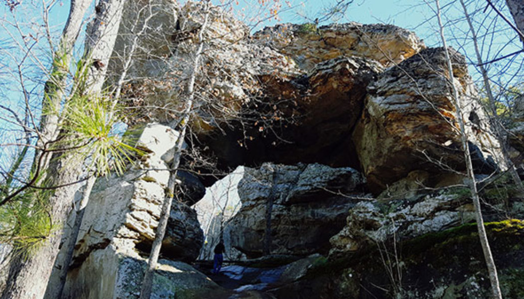 The Natural Bridge on Seven Hollows Trail at Petit Jean State Park