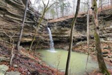 Hiking to Lizard Log Falls near Lost Corner, AR
